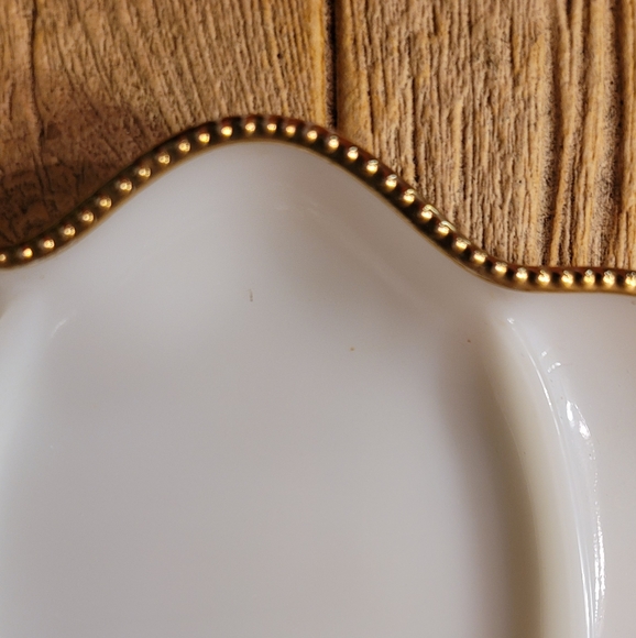 Vintage Fire King Oven Ware Divided Milk Glass Dish - Picture 3 of 8